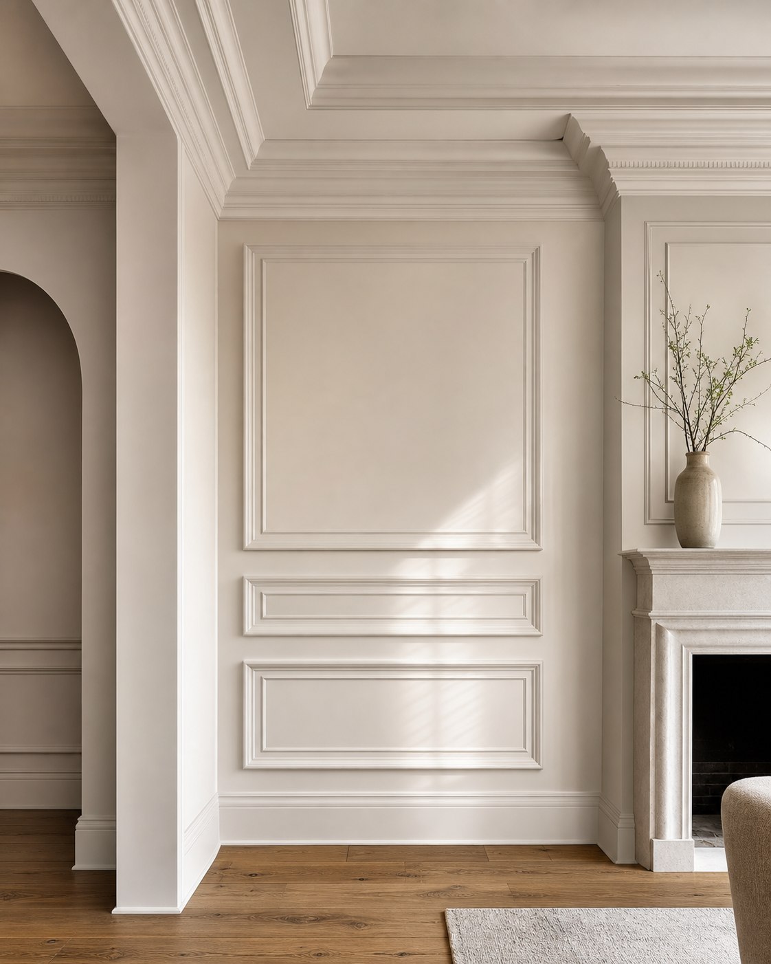Layered decorative moulding profiles