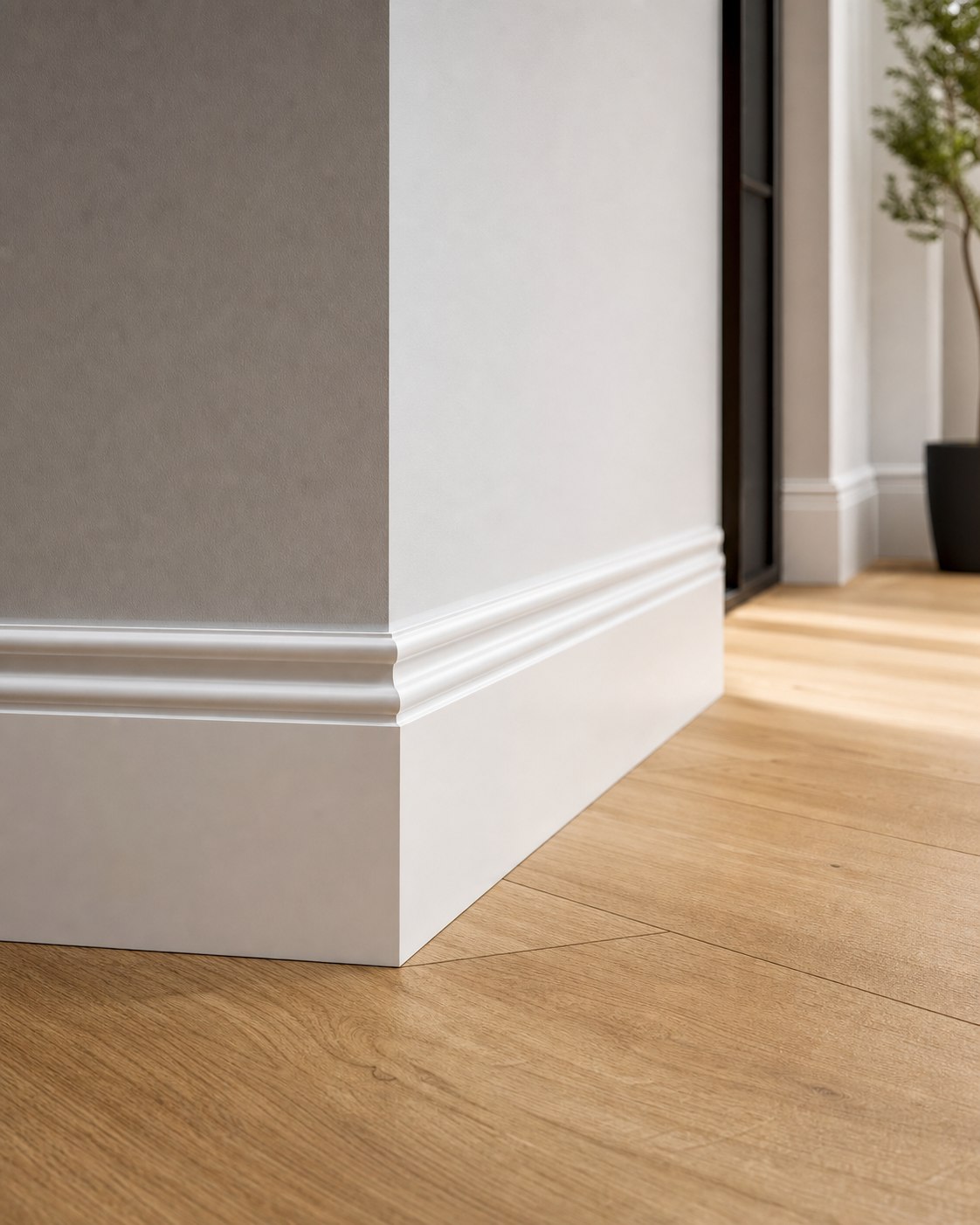 Clean skirting board installation