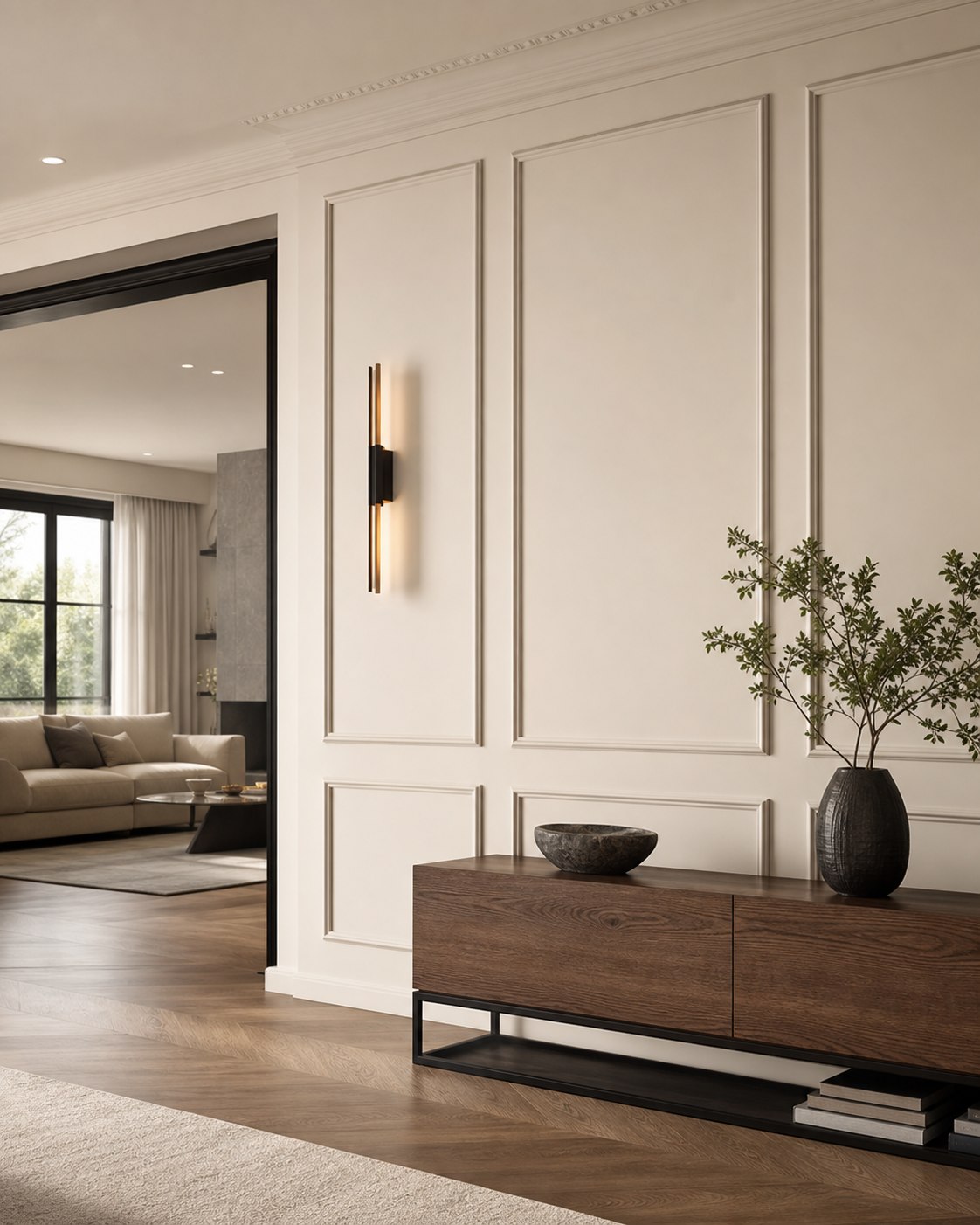 Contemporary decorative wall panelling